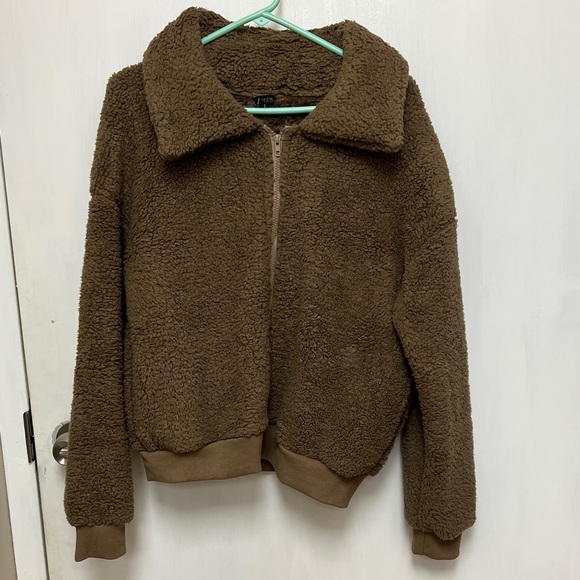 Cozy Brown Sherpa Jacket - Picture 1 of 3